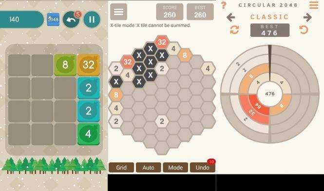 2048 New Year, Hexic and Circular variants