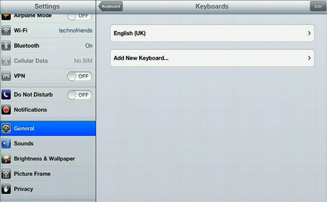 Add New Keyboard