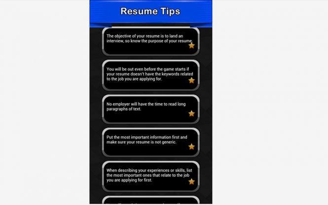 Resume Tips