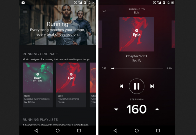 Spotify Running on Android