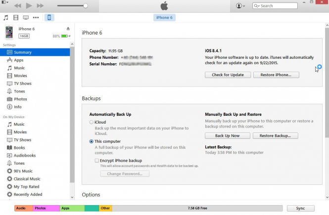 iTunes Backup