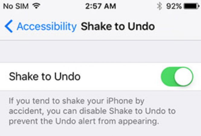 Shake to Undo