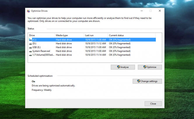 Hard-disk defragmentation