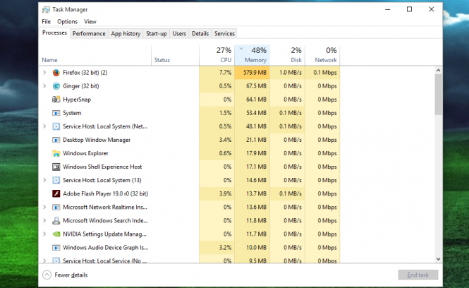 Checking the RAM consumption