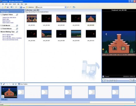 Windows Movie Maker Main Screen