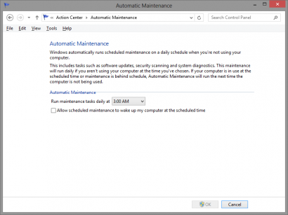 Automatic Maintenance in Windows 8