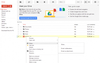 Google Drive Interface