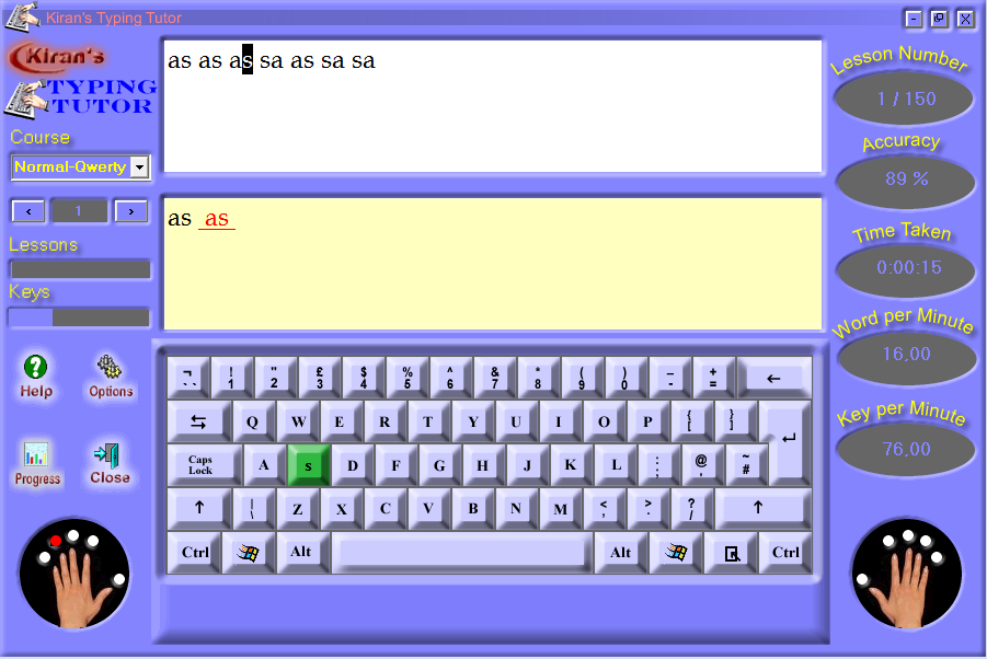 online typing master test in english