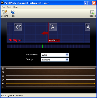 PitchPerfect Laconic Interface