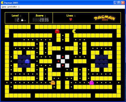 Pacman 2005 Running Through Level 2