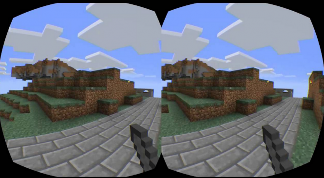 Minecraft in virtual reality