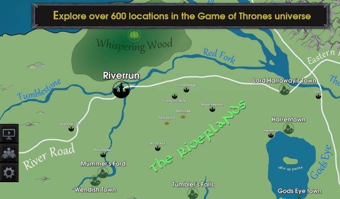 Map of Game of Thrones