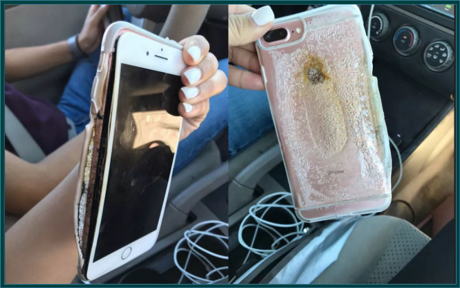 iPhone 7 Plus melted