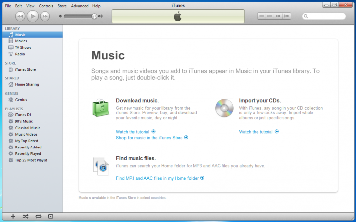 iTunes Media Center