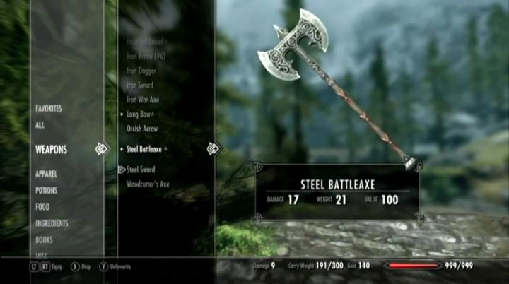 Skyrim Inventory: Pretty Models Instead of Lucidity